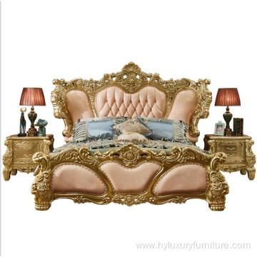 Baroque Wooden Craving Villa Bedroom Sets